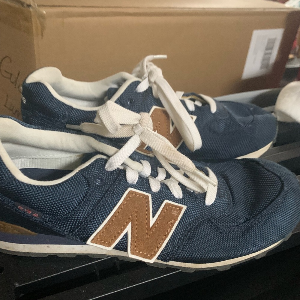 New Balance Blue and Tan Sneakers